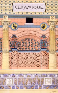 Keramik: ritningar för kakelväggar, från "Decorative Sketches", ca 1895